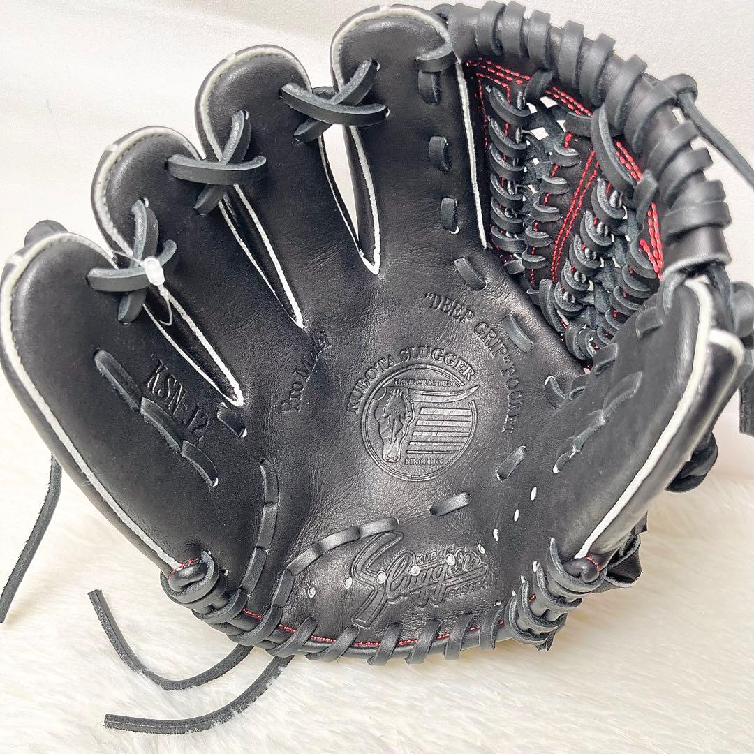 【新品未使用】久保田スラッガー 軟式グローブ KSN-J2 ブラック 左投げ