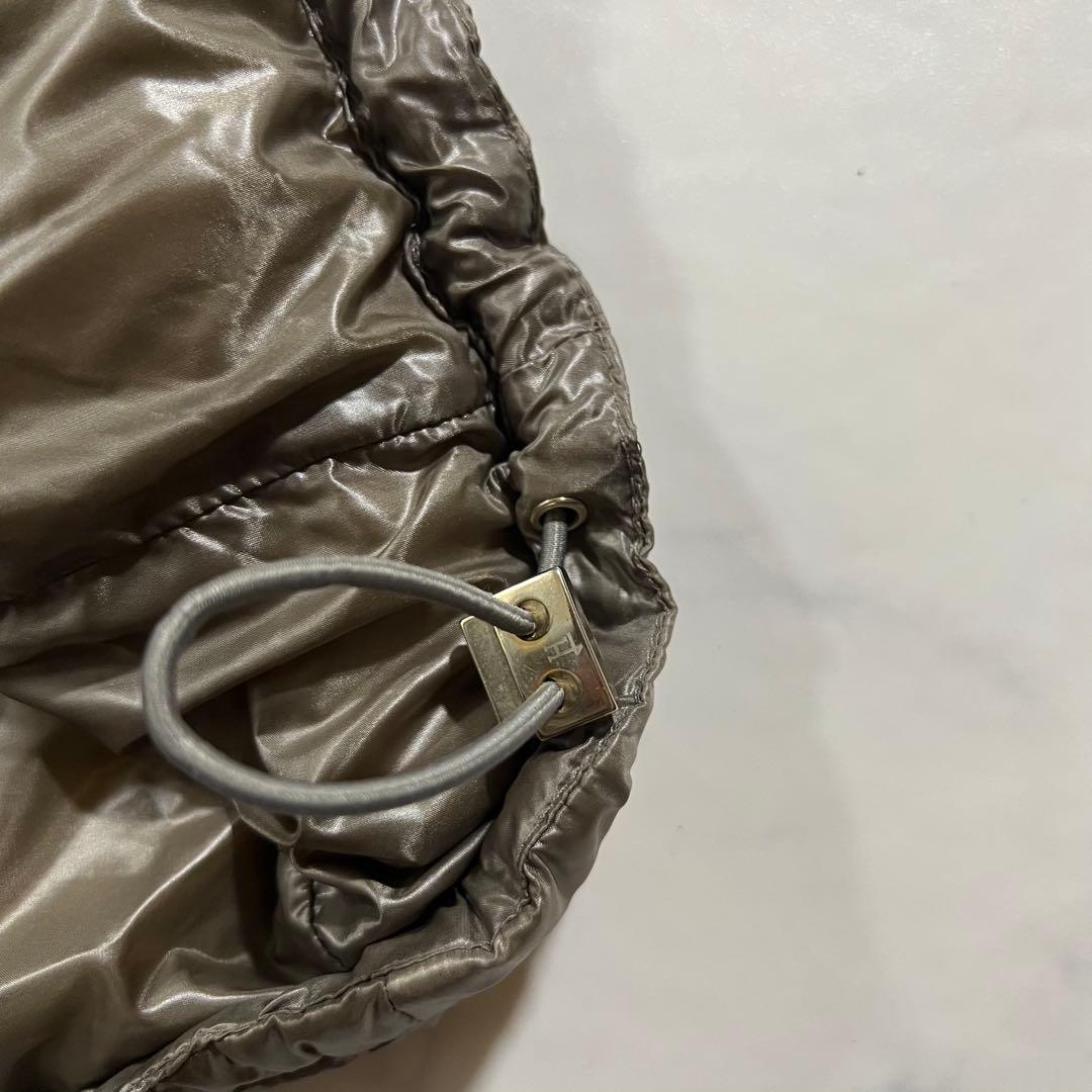 きゅうタグ付属 ヘルノ フォックスファー 着脱可 ダウンコート グレージュ