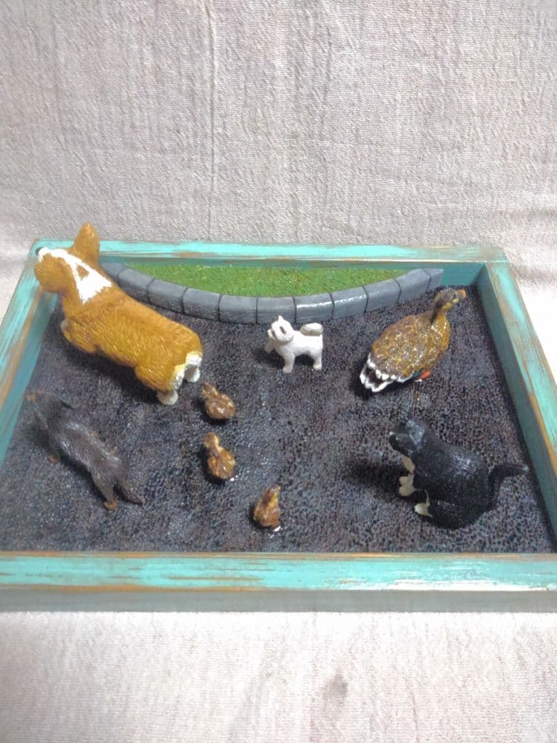 木彫りのコーギー（制作中）