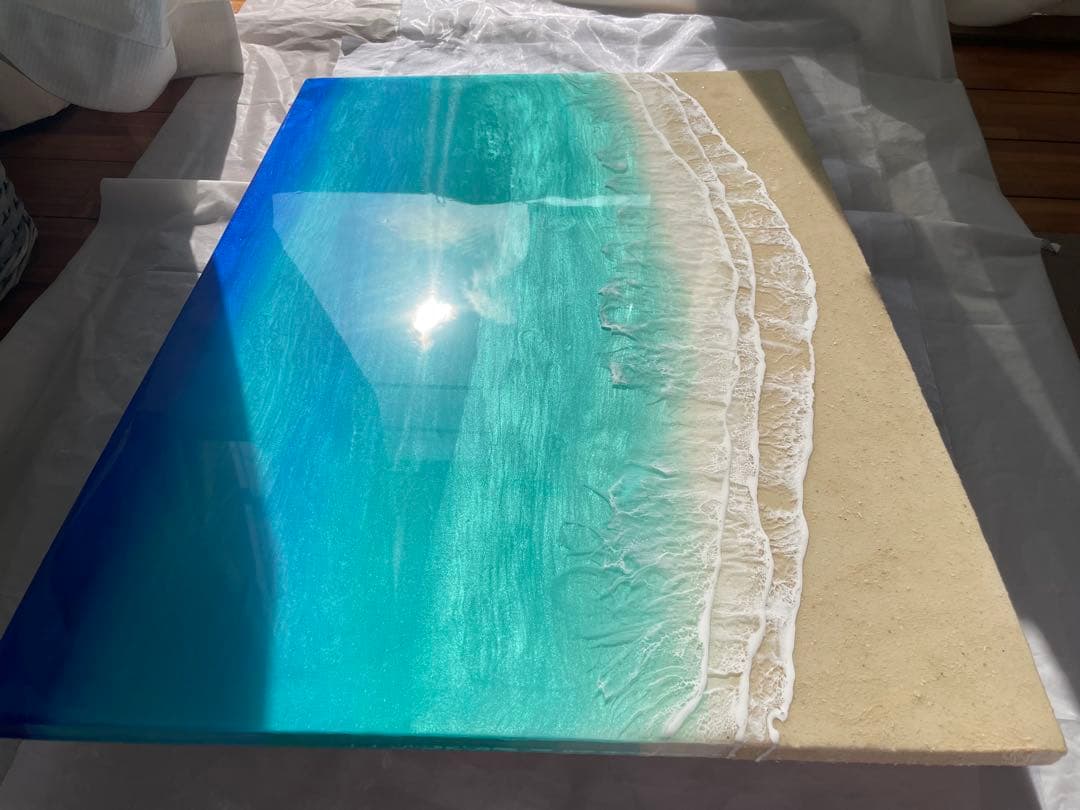 「受注制作」オーシャンレジンアート　海アート　BIGパネル インテリアB2パネル