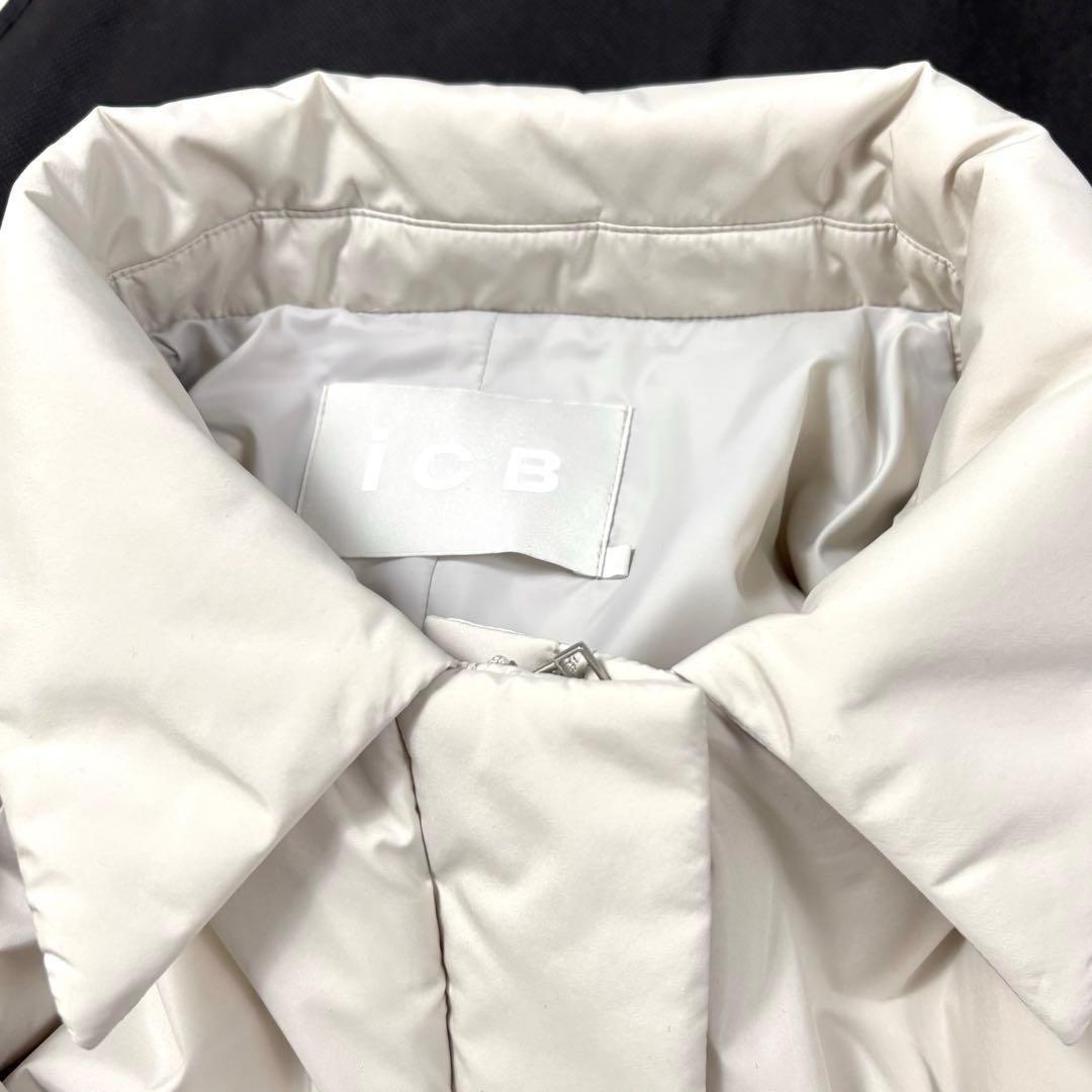 ICB ADSダウンステンカラーコート ベルト付き 軽量 オンワード樫山