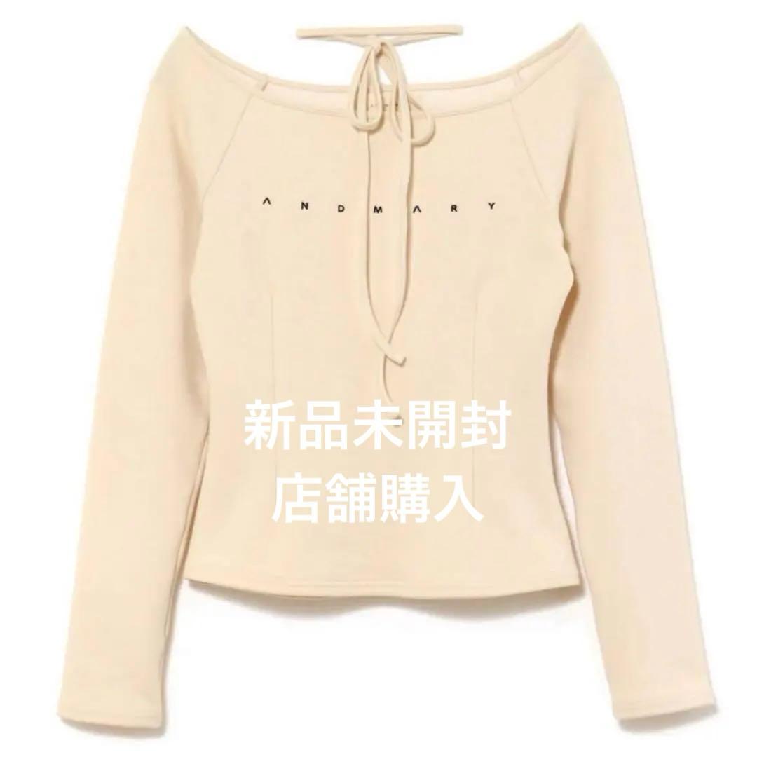 トップス andmarry Mary logo choker tops