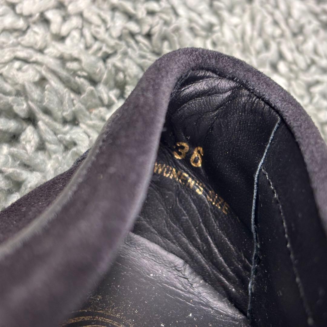 トッズ ダブルTドライバーズシューズ　黒　スウェード 36 23