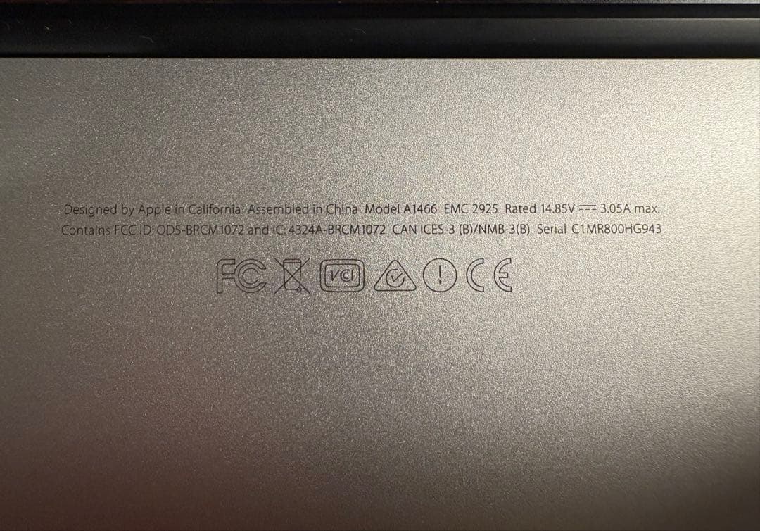 MacBook本体 Apple MacBook Air (13-inch, Early 2015)