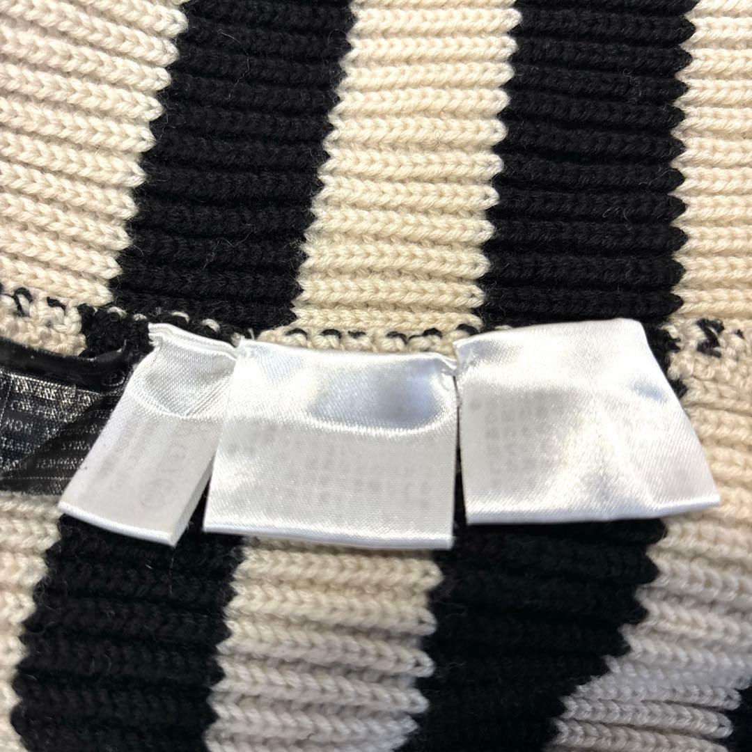 【美品/L】フェラガモ　ボーダー　ニットジャケット　ロングカーディガン　イタリア