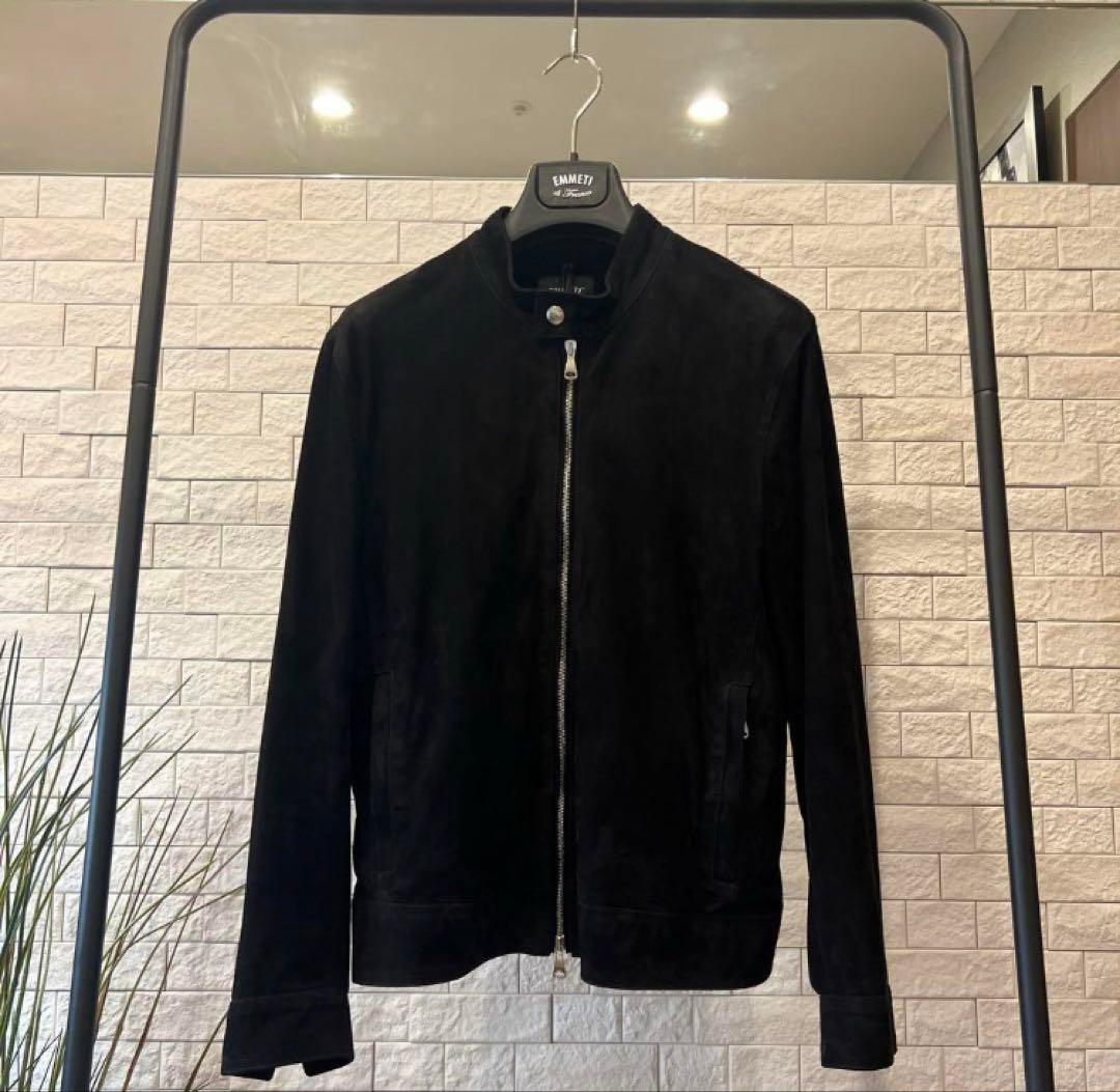 エンメティ　スエードジャケット　ブラック　JURI 48