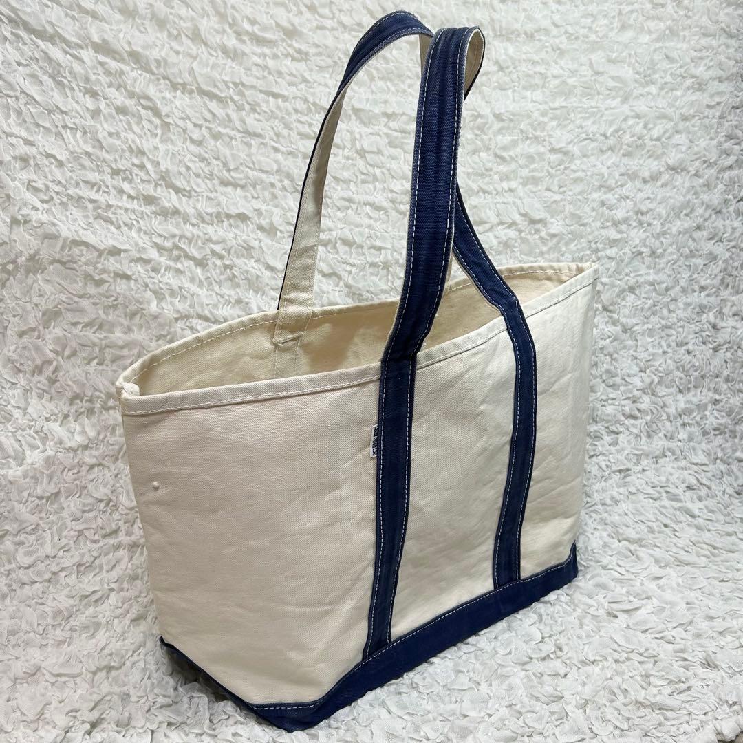 【古着】OCTOPUS ARMY トートバッグ 白xネイビー LARGE 80s