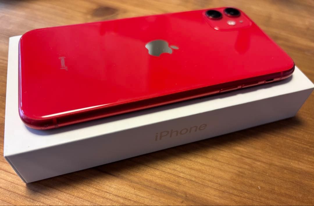 訳あり iPhone11 64g SIMフリー RED バッテリー82%