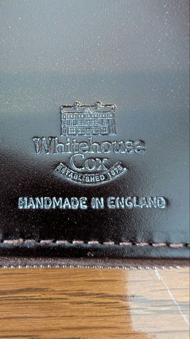 は*お様 Whitehouse Cox ダークブラウン&グリーンカード入れ コイ