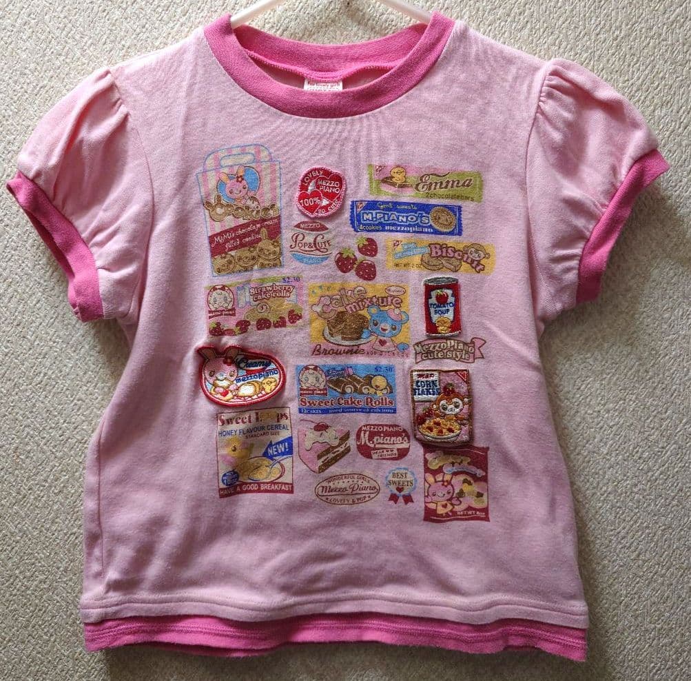 平成レトロ　mezzo piano メゾピアノTシャツ 120サイズ