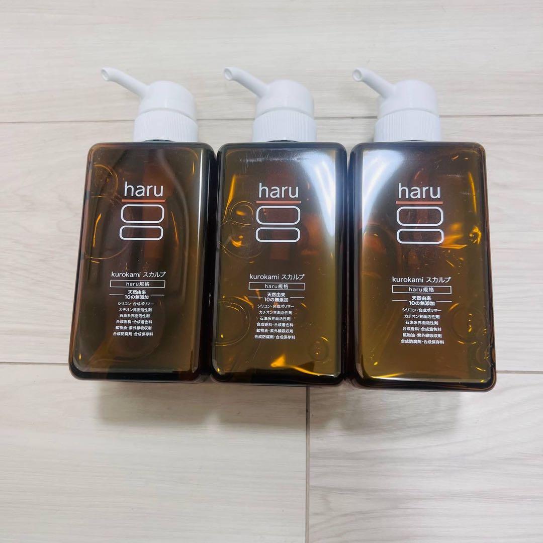 ql4355 haru 黒髪スカルプシャンプー 400ml×3本