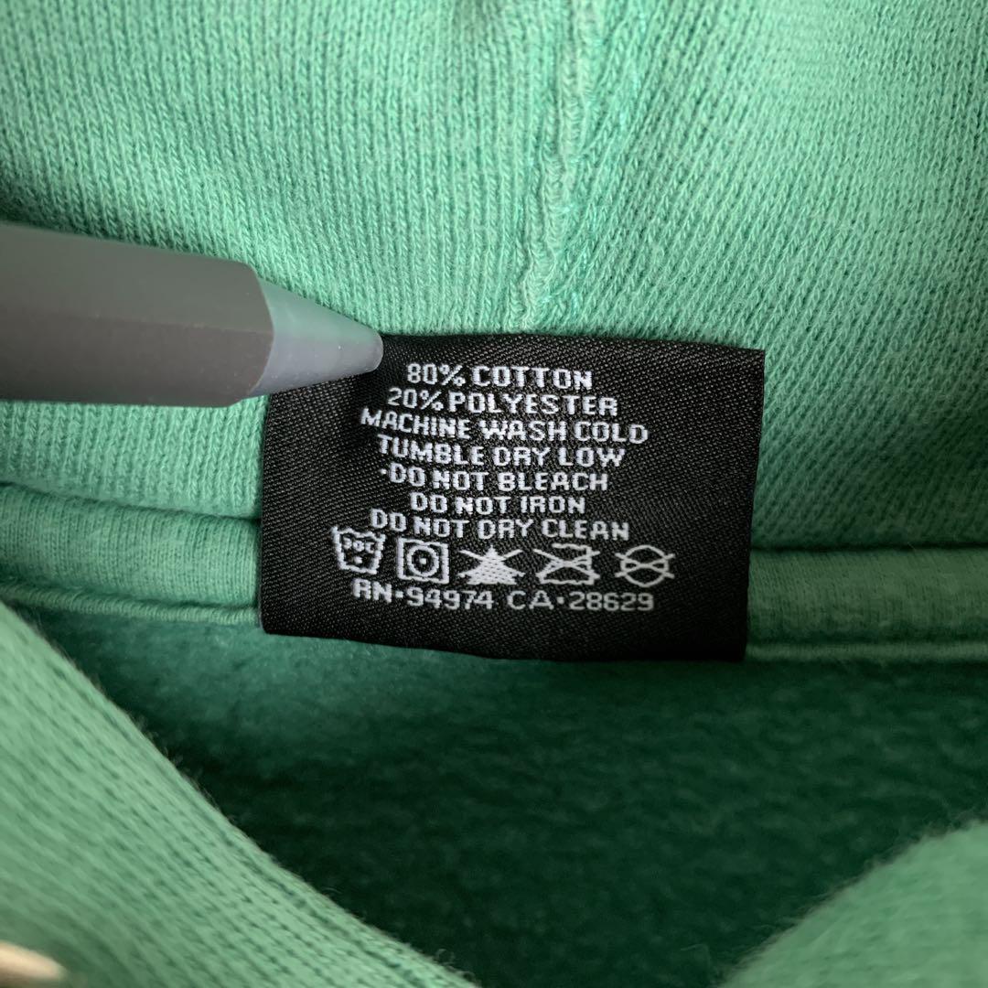 【即完モデル‼︎】【USA製】STUSSY◎緑黒 パーカー C715