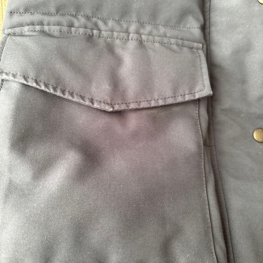   ネイビー フード付き ダウンジャケット