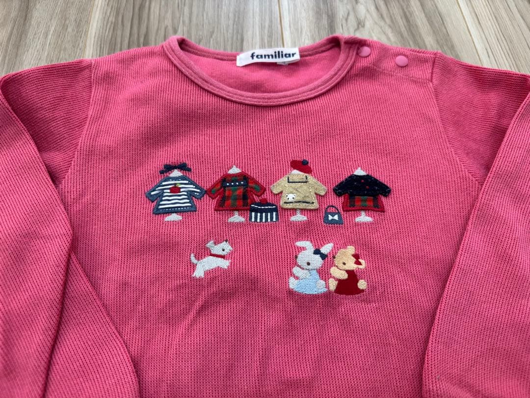 familiar ワンピース2枚/トレーナー/長袖シャツ　４点まとめセット　90