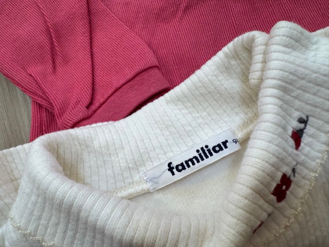 familiar ワンピース2枚/トレーナー/長袖シャツ　４点まとめセット　90