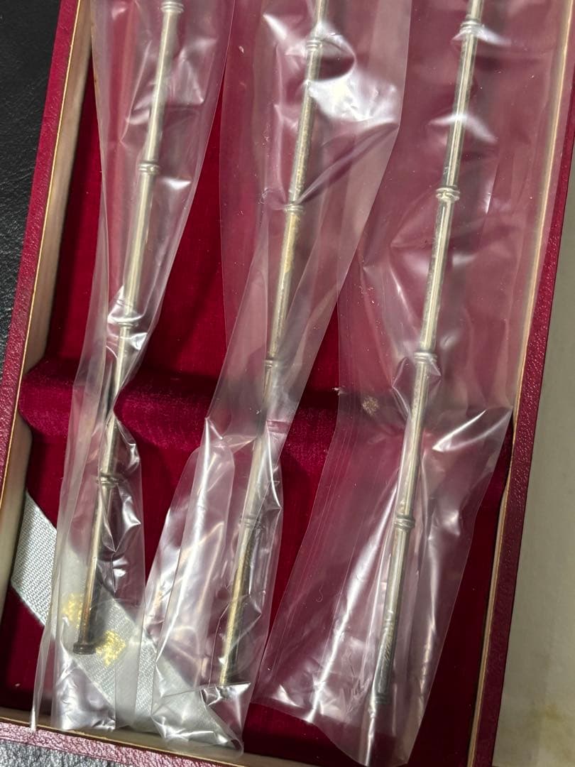 純銀 銀製 スプーン ストロースプーン 5本セット