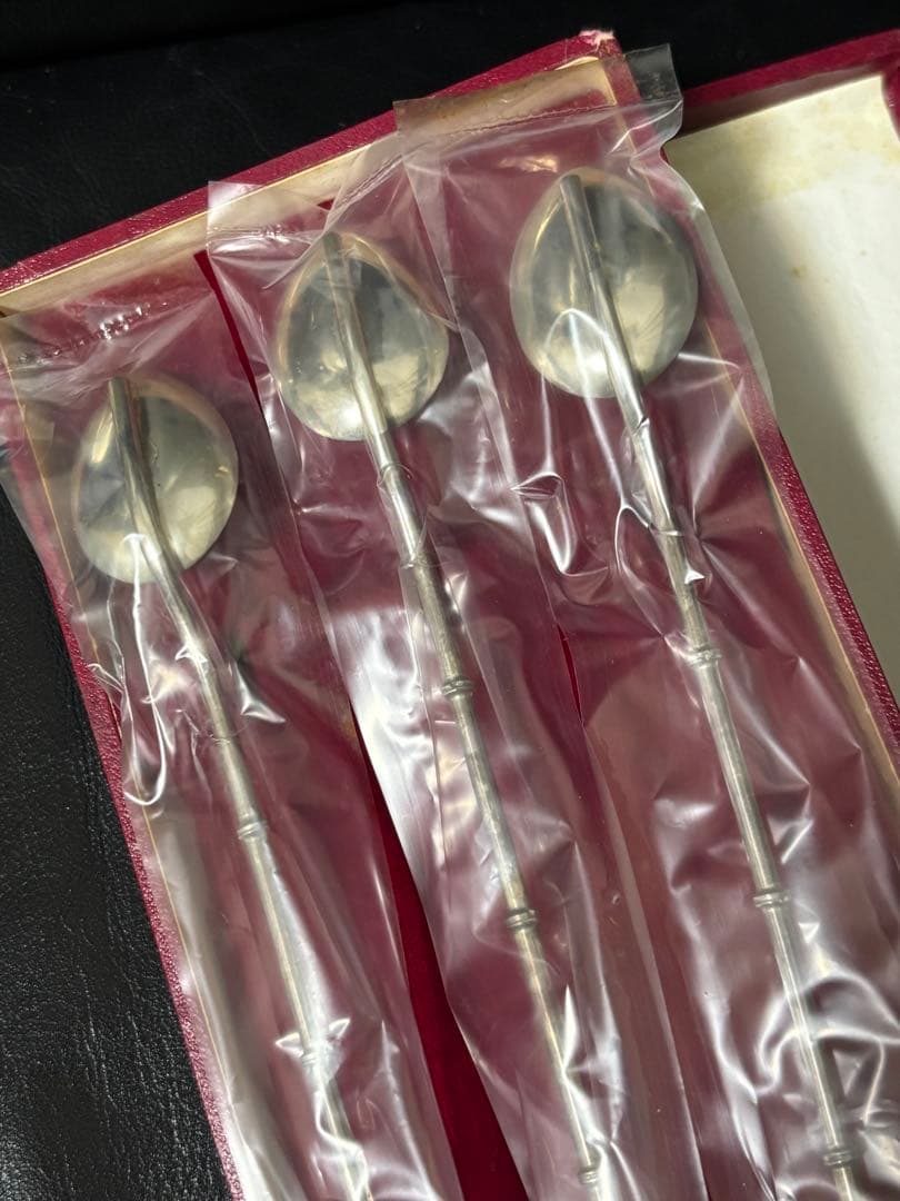 純銀 銀製 スプーン ストロースプーン 5本セット