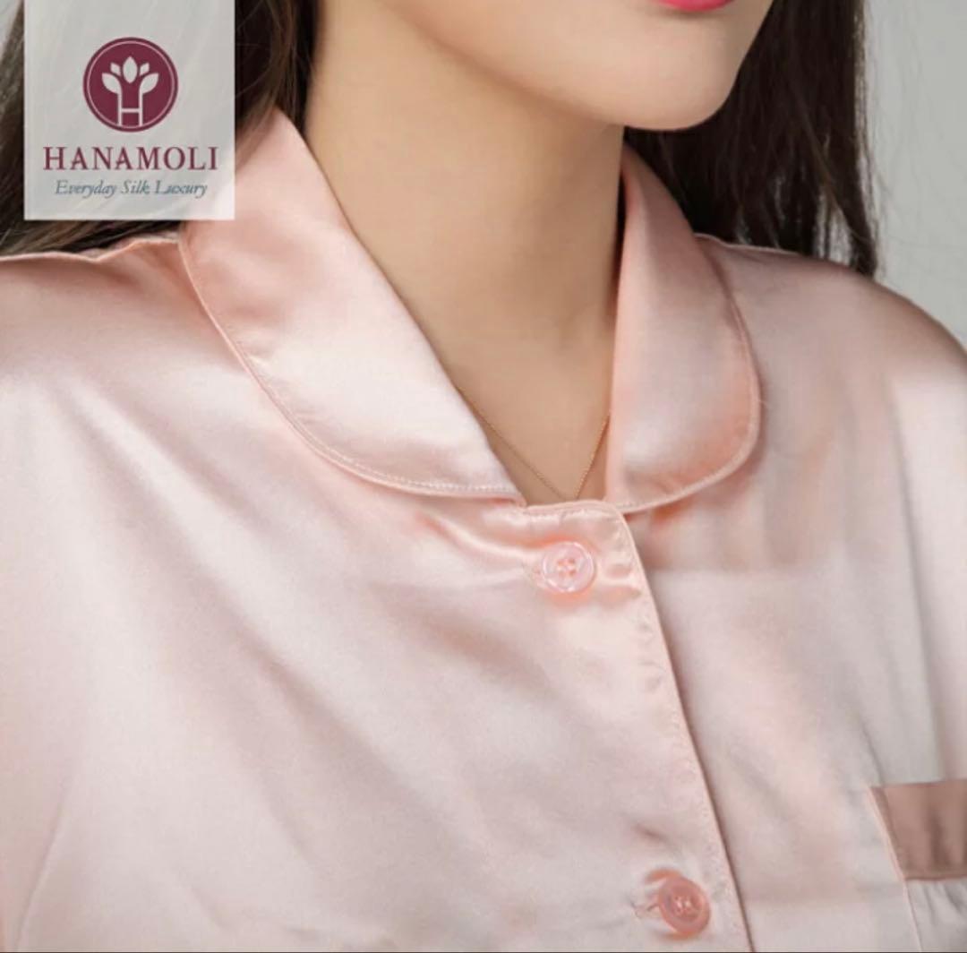 ⭐︎未使用⭐︎　シルク100% 絹 婦人　ピンクHANAMOLI 長袖
