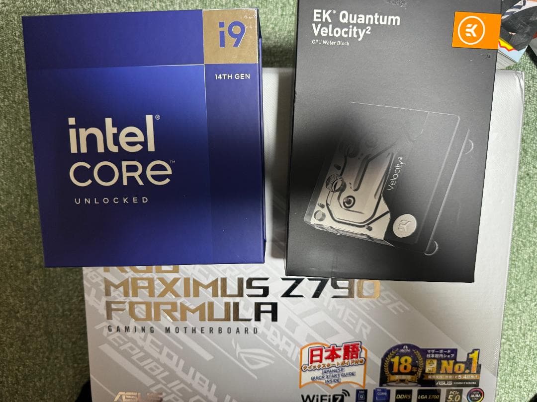 CPU+M/B+CPU用水枕　ASUS+INTEL+EK