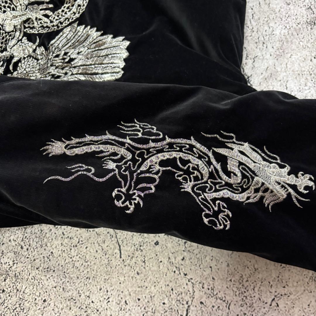 hosihime スカジャン　別珍　ベロア　YOKOSUKA 刺繍　龍　短丈