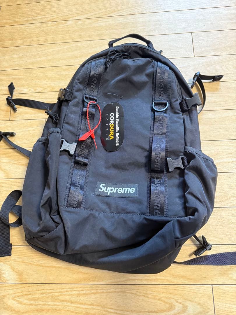 Supreme ブラック リュック・バック