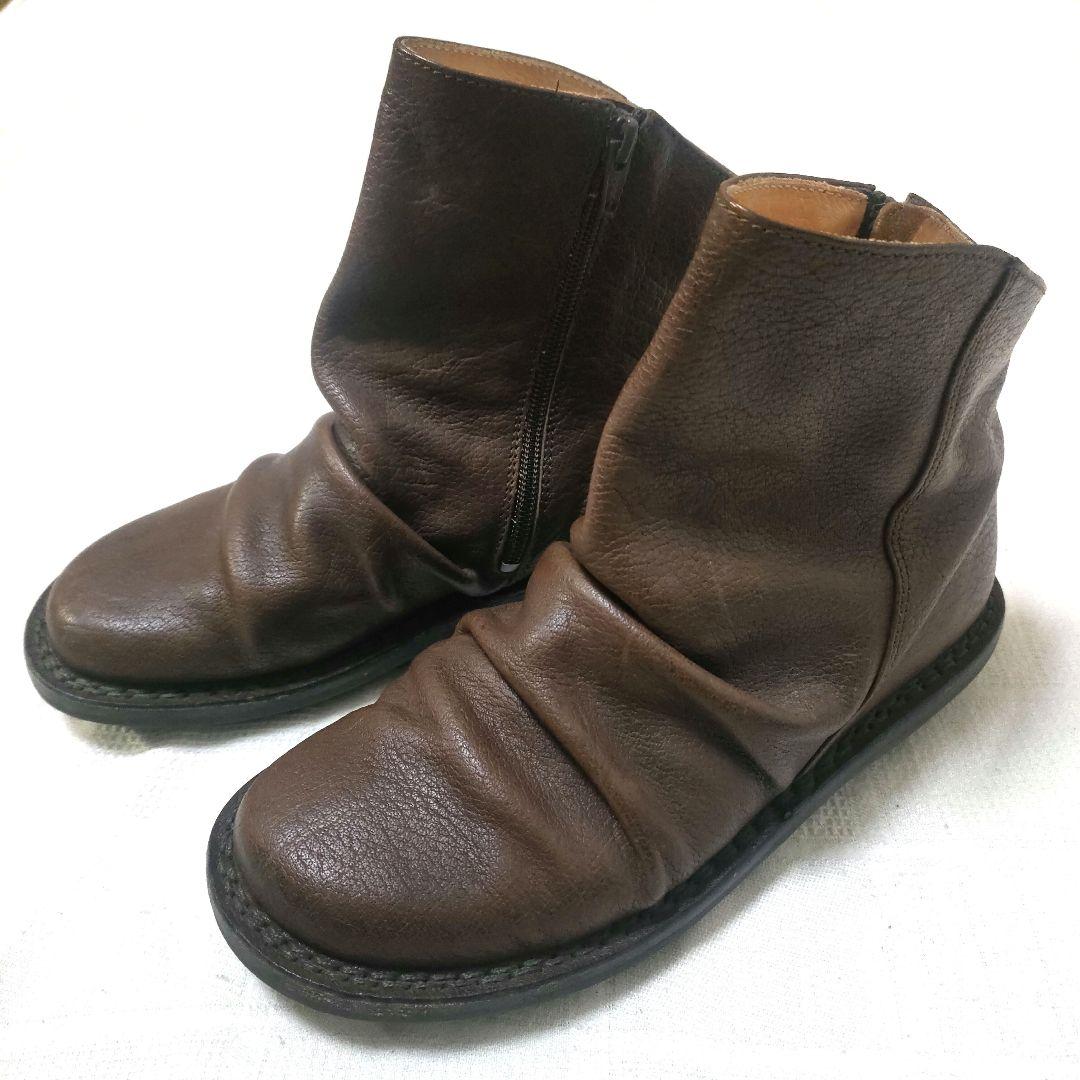 【状態良好】trippen トリッペン サイドジップ レザー ブーツ 37