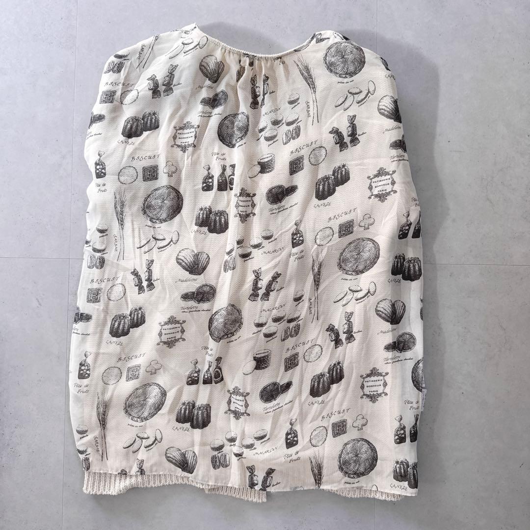 定価2.2万BEARDSLEYビアズリー長袖お菓子プリントカーディガン