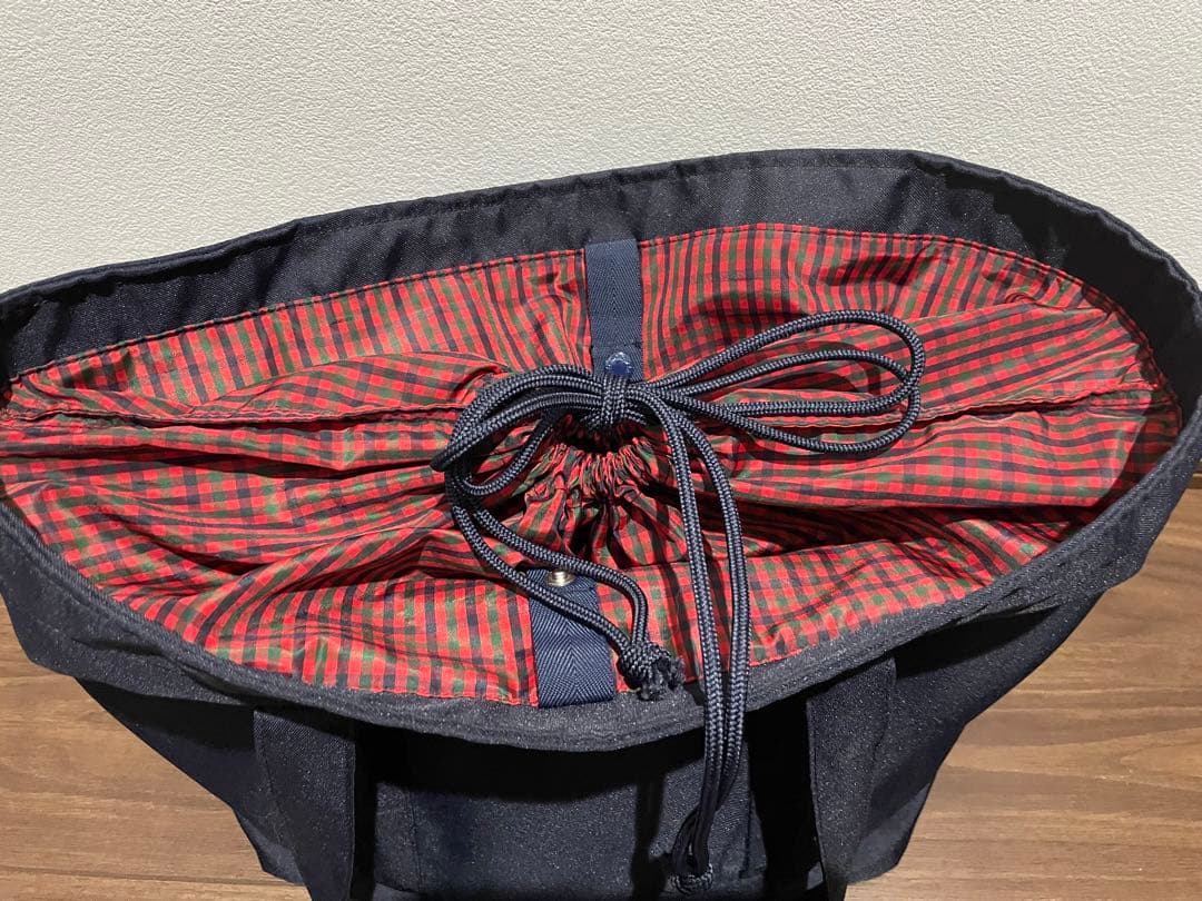 familiar マザーズバッグ 黒 チェック柄