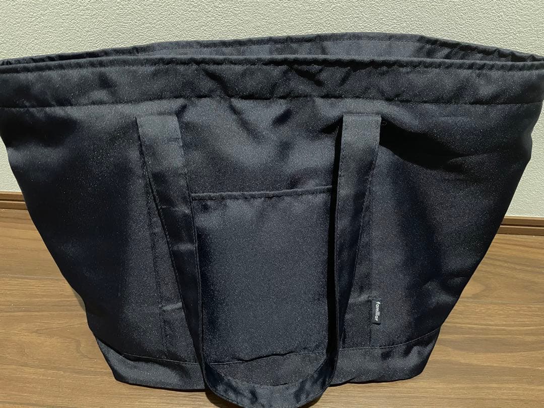 familiar マザーズバッグ 黒 チェック柄