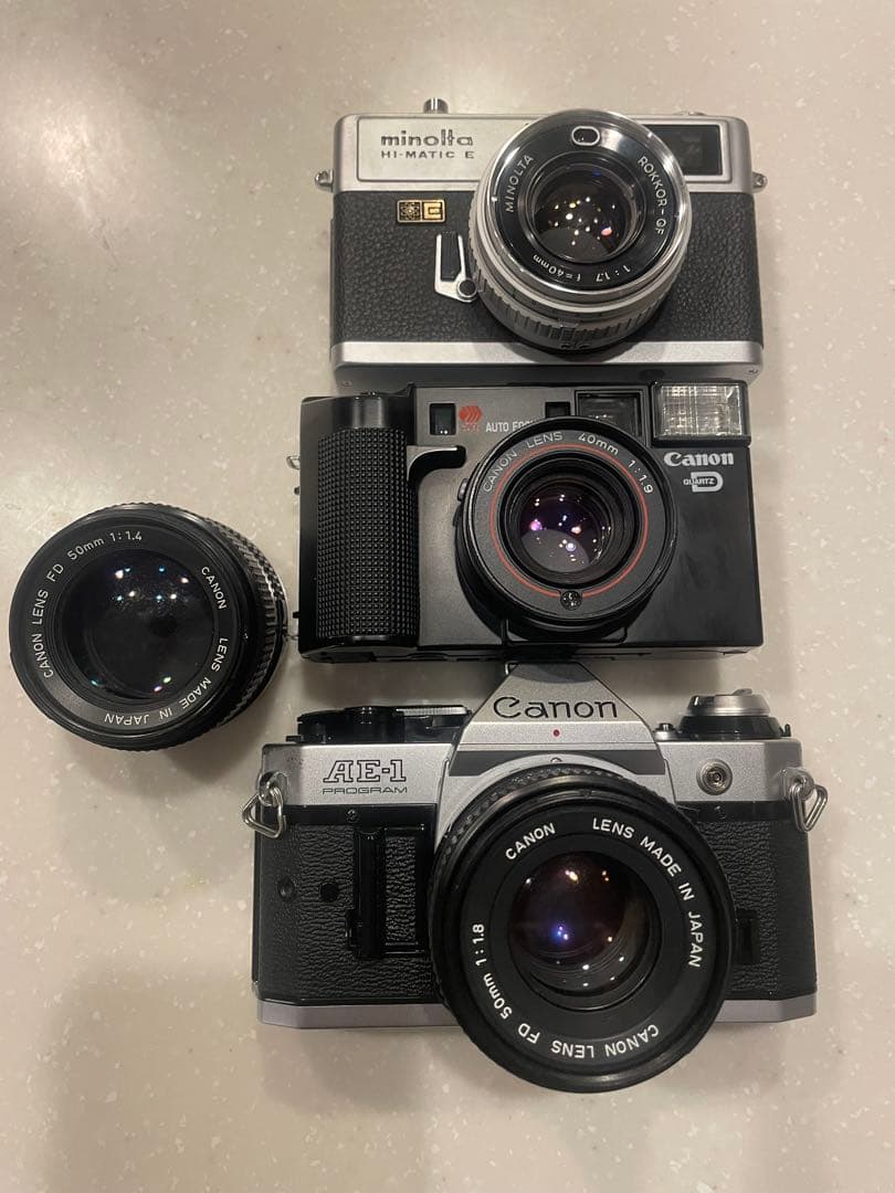 フィルムカメラセット Minolta, Canon, Panasonic