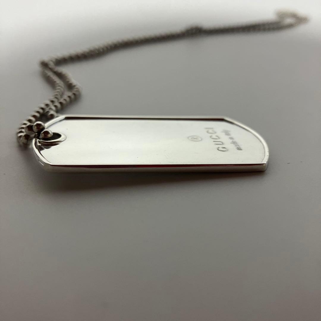 【美品】GUCCI グッチ ドッグタグ ボールチェーン ネックレス