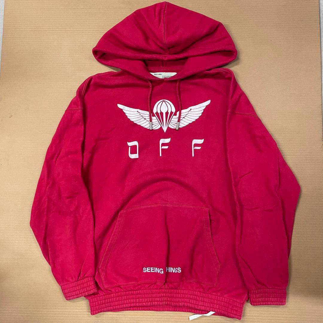 OFF WHITE パーカー BTS ホビ着用 フード付き