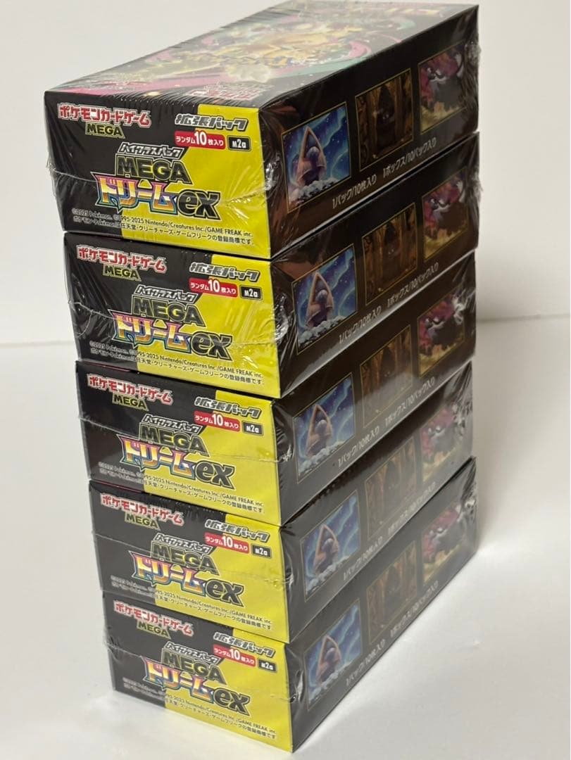 ポケモンカードMEGAドリームex5BOXシュリンク付き