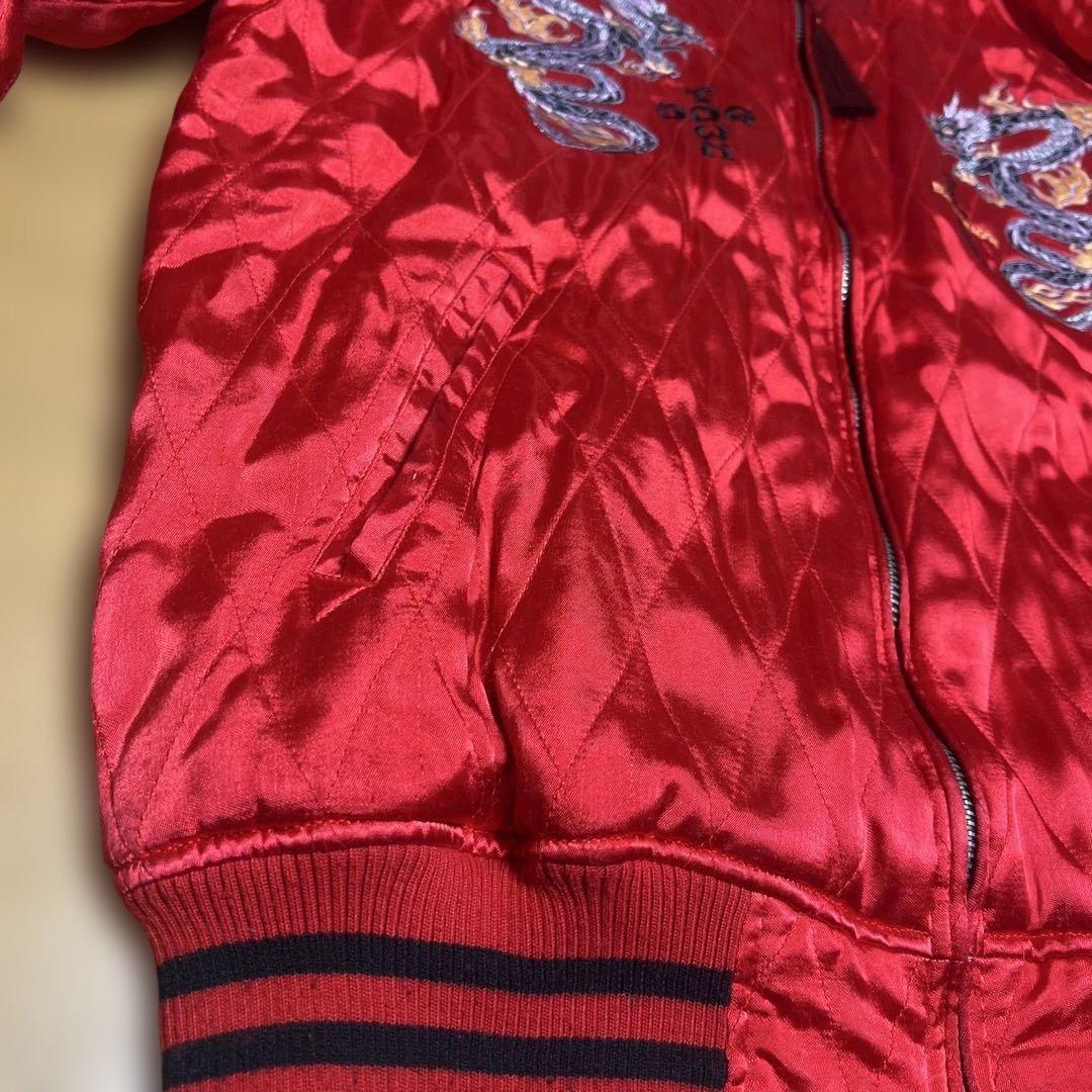 年始セール 刺繍 DOGTOWN スカジャン XL 黒龍 BLACKDRAGON