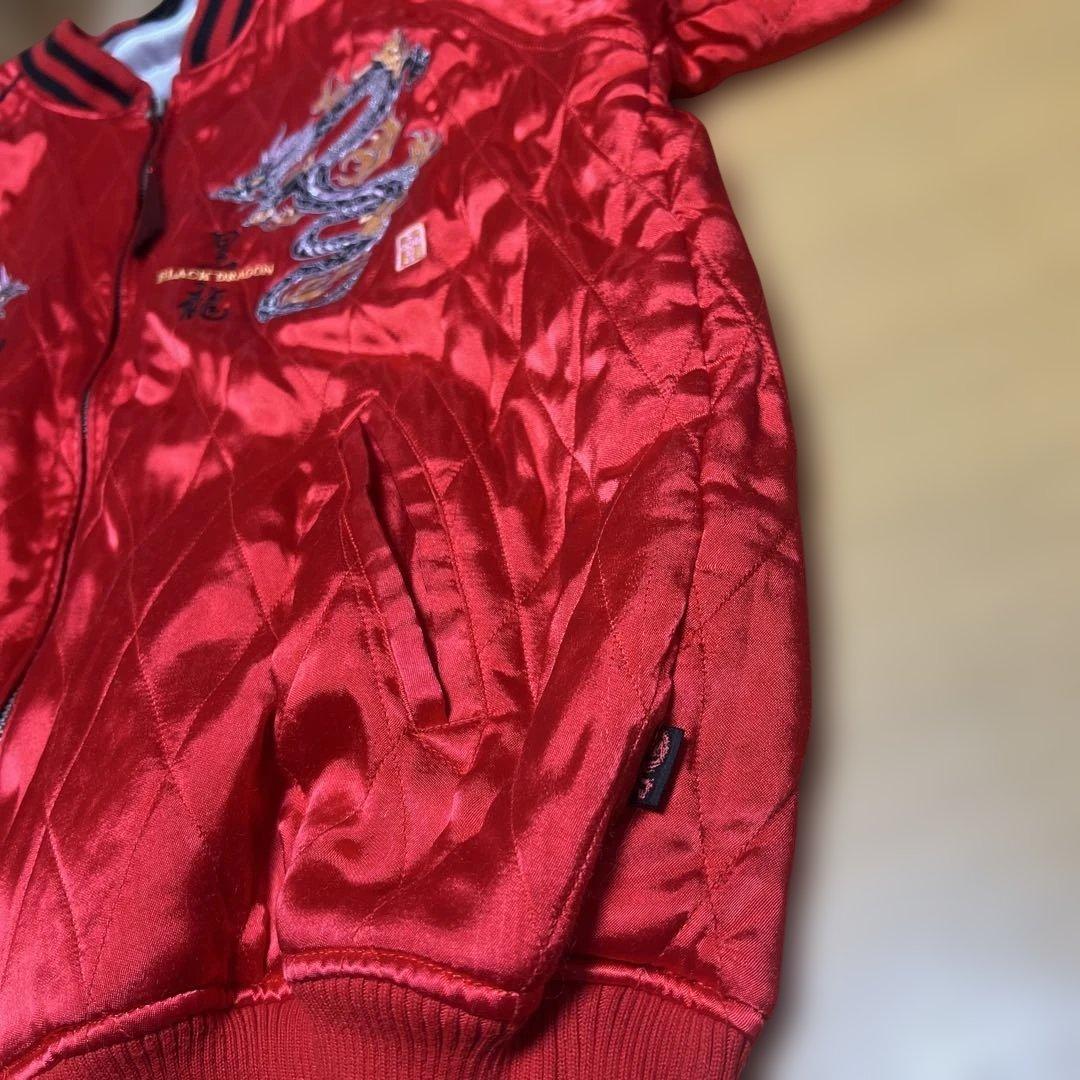 年始セール 刺繍 DOGTOWN スカジャン XL 黒龍 BLACKDRAGON