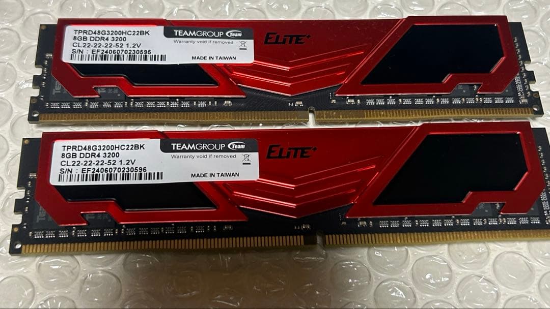 Team DDR43200MHz PC4-25600 16GB (8GBx2枚)