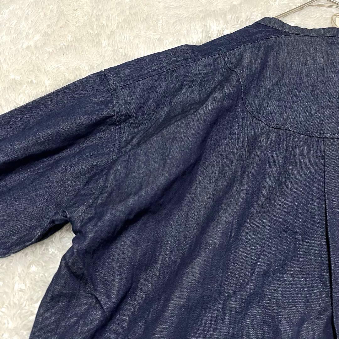 新品タグ付　tumugu ツムグ　インディゴ　オーガニック　ロングプルオーバー