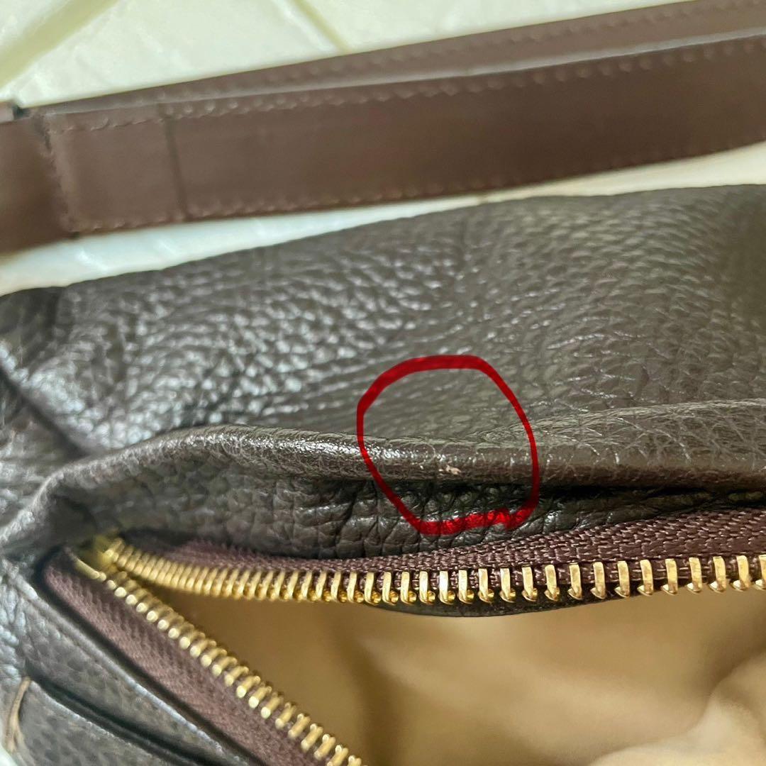 【SITA PARNATICA】ボディバッグ　シボ革　ウエストポーチ ブラック