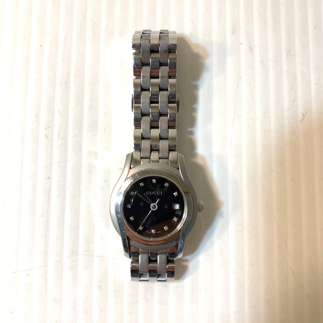 GUCCI ダイヤ腕時計　5500 動作確認済み　M70912-7