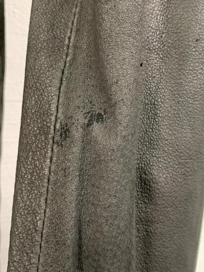 [00s EKAM] Y2K ロングアーム ハイネック レザージャケット M