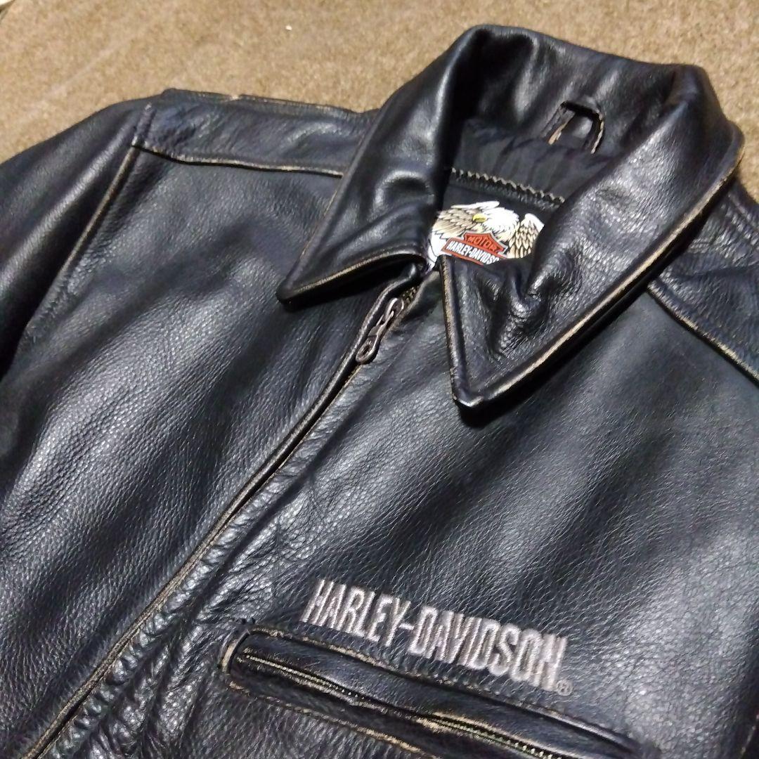 Sサイズ アメリカ製 ハーレーダビッドソン 純正 ライダースジャケット