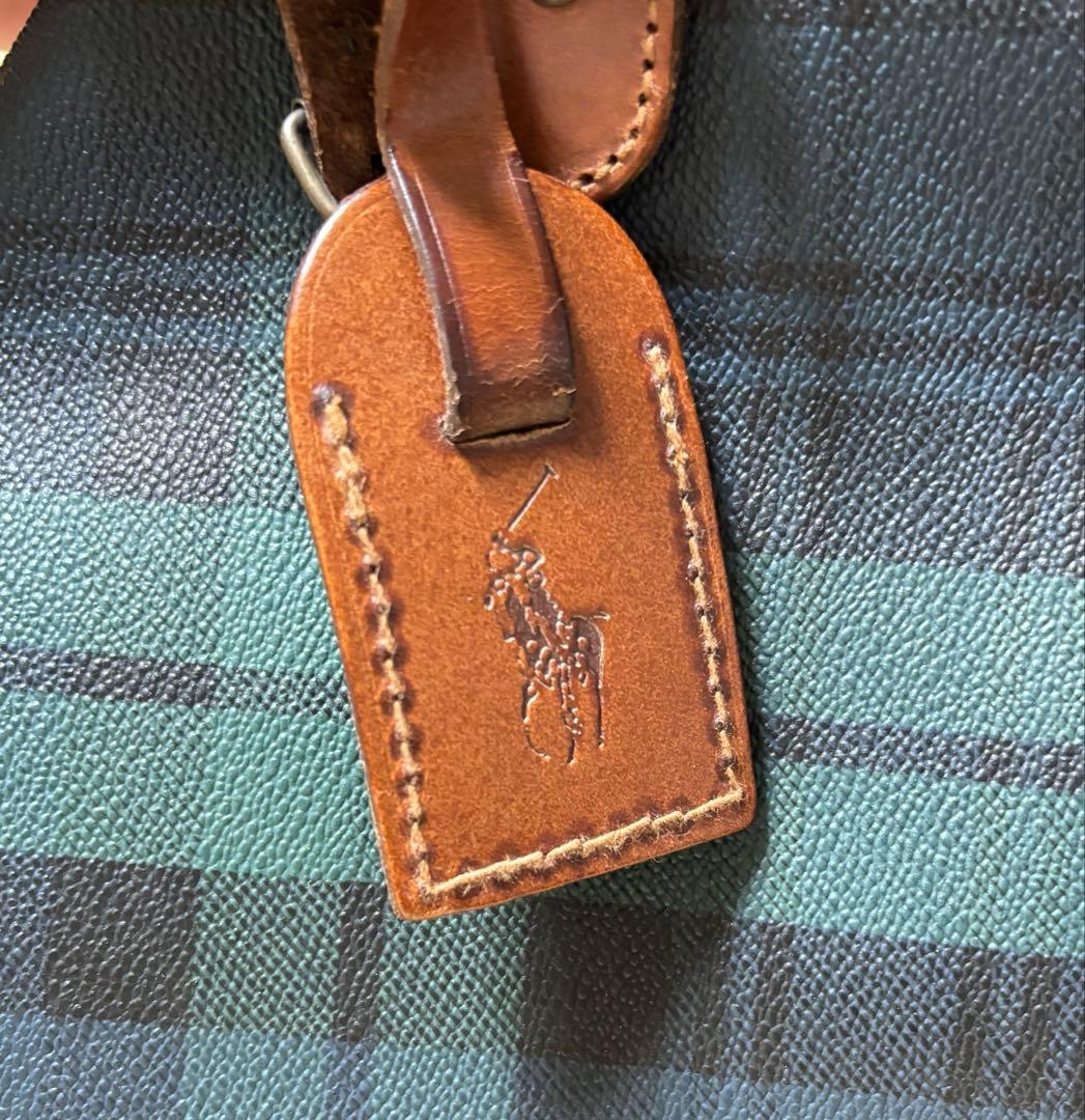 ✨美品✨ ポロラルフローレン ミドルボストンバッグ PVC レザー グリーン