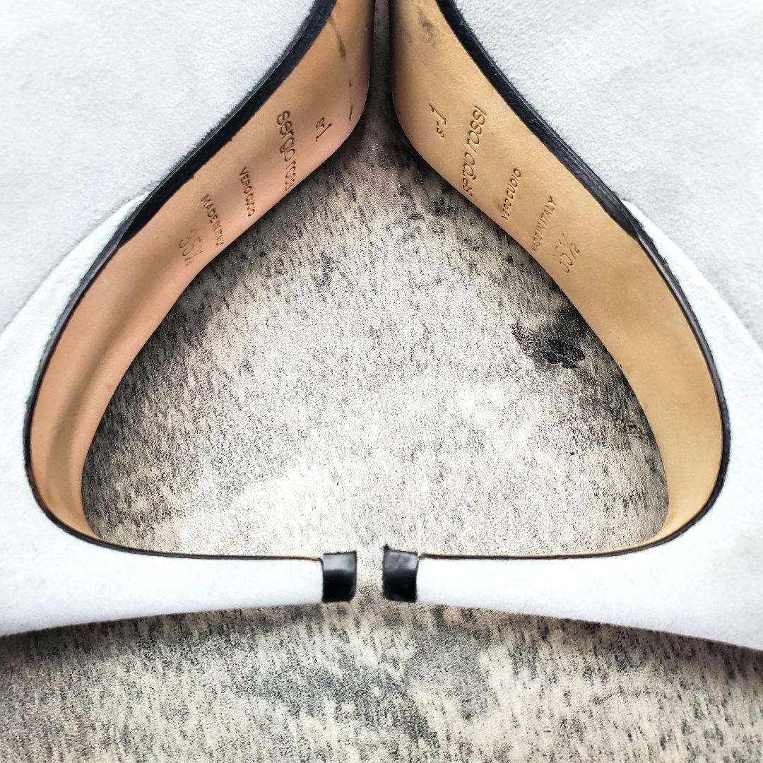 ✨セルジオロッシ✨sr1 パンプス スエード シルバープレート 水色 35.5