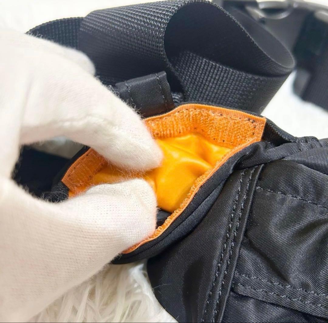 未使用級✨ポーター タンカー ボディバッグ ウエストバッグ ブラック ロゴ美品✨