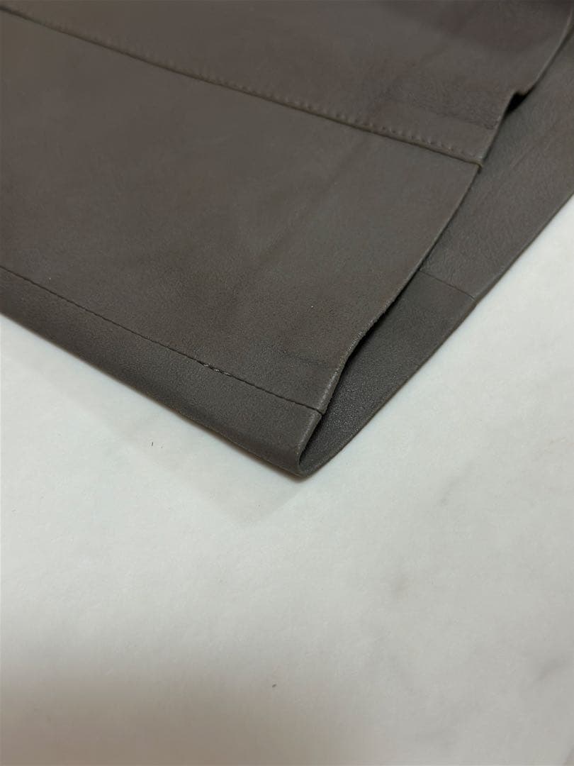 D/him ラム ライダースジャケット 48 グレー