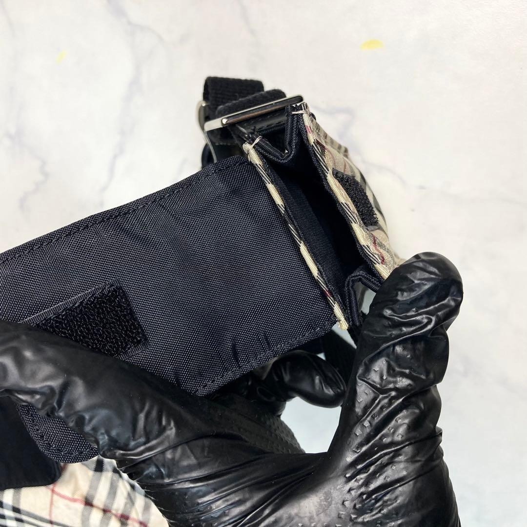 美品　バーバリー　ボディバッグ　ウエストポーチ　ナイロン　ノバチェック