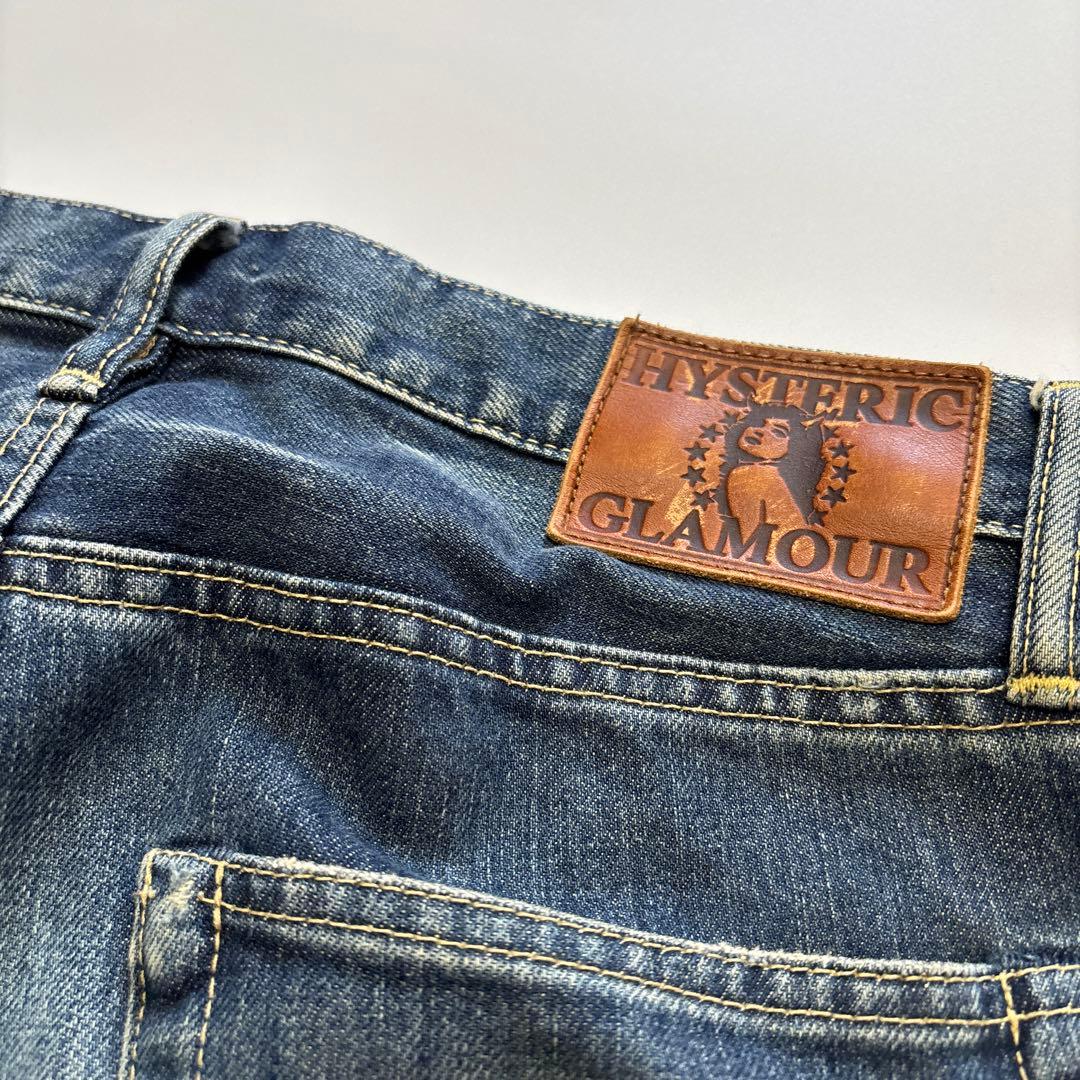 ヒステリックグラマー　ビンテージ加工　スタッズ　デニムパンツ