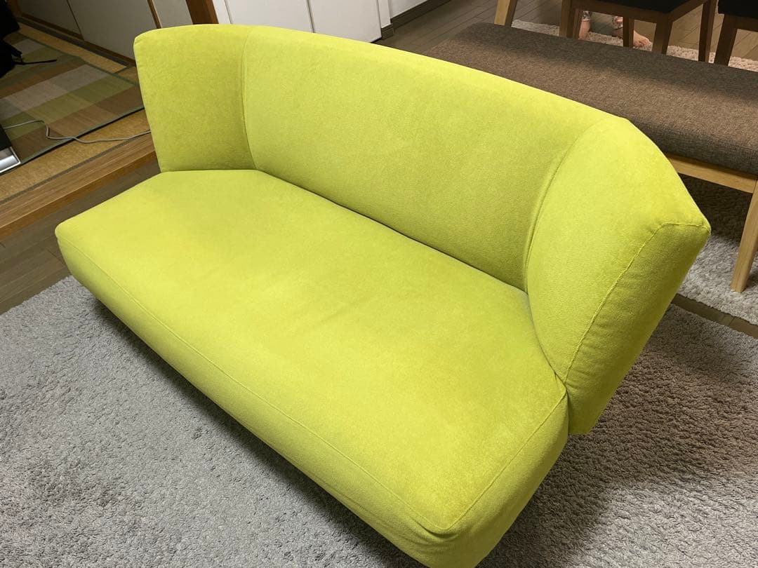 【売切値下げ】美品【大人気】IDEE kai ソファー　グリーン 2人掛けソファ