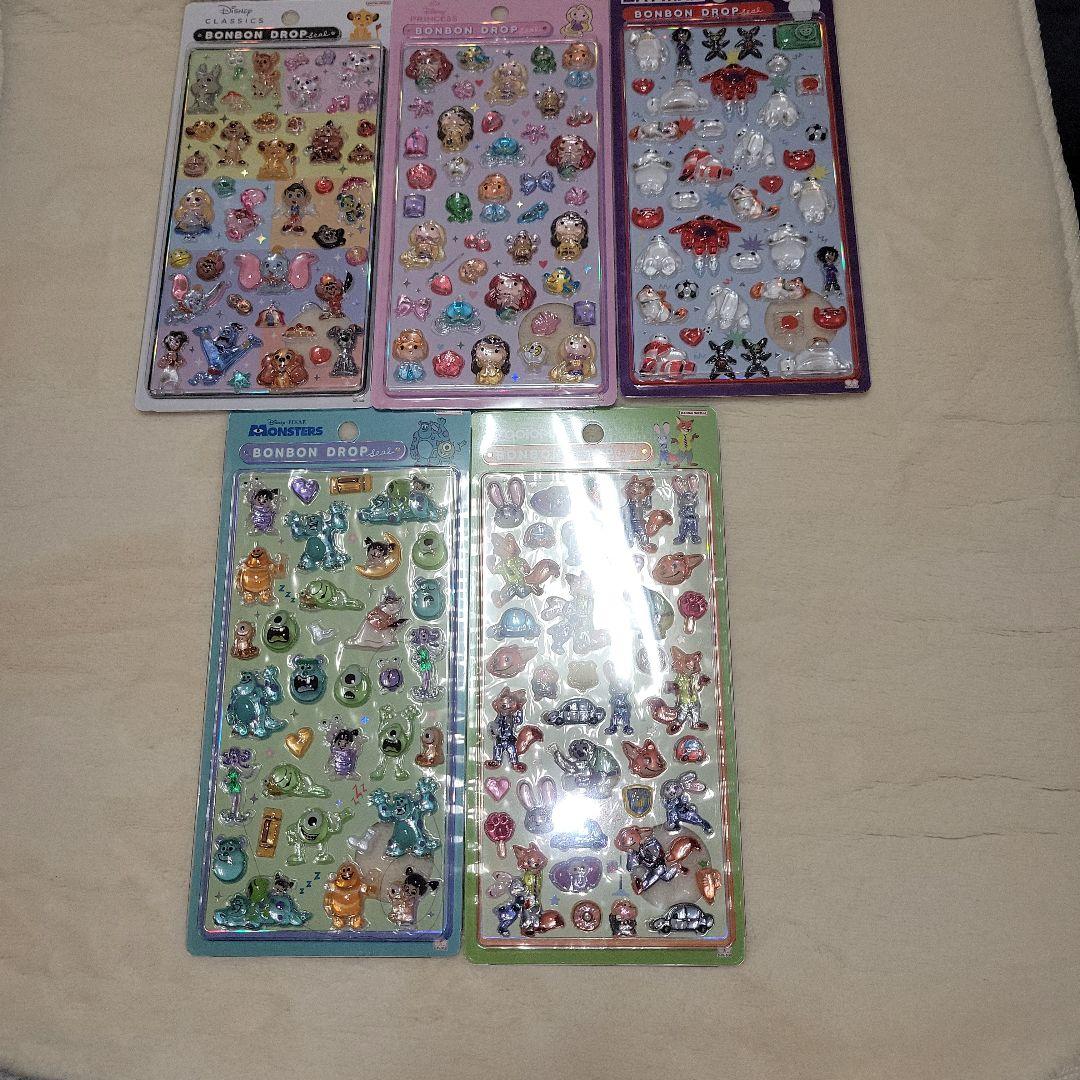 正規品　ボンボンドロップシール　 ディズニー　5枚セット