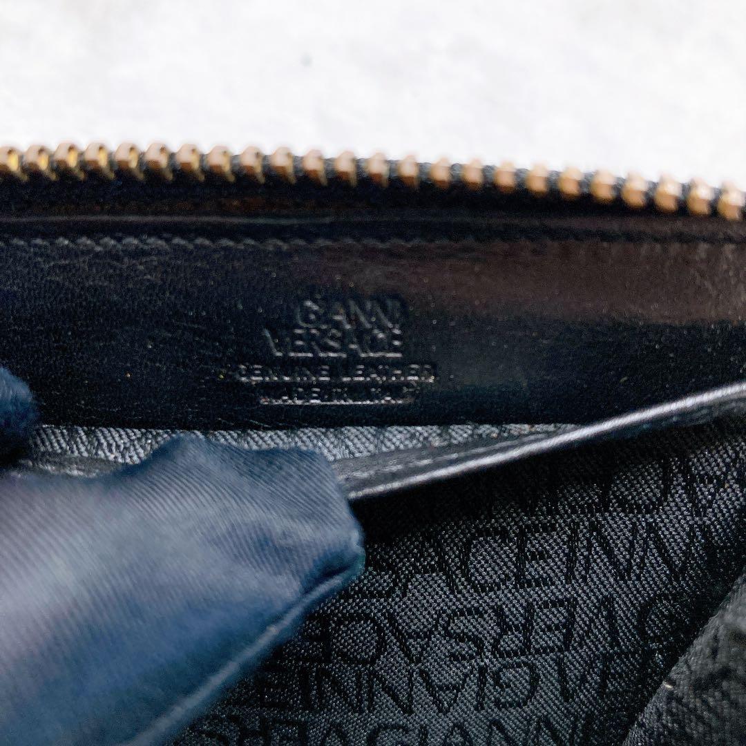 ✨綺麗✨VERSACE ヴェルサーチ ケース クロコ型押し ブラック